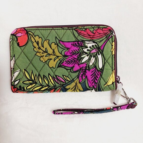 NWT Vera Bradley RFID Grab & Go Wristlet, Autumn Leaves, Approx. 7" X 4" - Picture 6 of 16